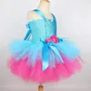 Trolls Tutu Girls Kleid Prinzessin Poppy Birthday Dress Childrens Magic Elf Halloween Kleid Girl Fairy Flower Set 240514