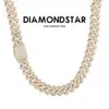 100% Pass Diamond Tester Cuban Link Chain Best Price Custom Iced Out Miami Necklace Vvs Vs Moissanite Jewelry
