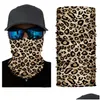 Party Masks 6 Style Leopard Starry Sky Face Mask Scarf Pannband Utomhus Sportscyklingar Huvudbonad Neck Gaiter Cycling Headscarf Drop Dhmve