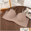 BRAS Kvinnor Sexig Push Up Seamless Strapleless Non-Slip Tubs Tops Wireless Brassiere Suspenders Soft Underwear Lingerie Drop Delivery Ap Dhvon