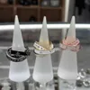 NUOVA ARRIVERSWESTWOODS Tre anelli Ring di smalto femmina Westwoods Fairy Wind Saturno Pink Black and White Nail