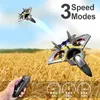 V17 Remote Control Plane 2.4Ghz Foam RC Airplanes Helicopter Quadcopter for Adults Kids,Spinning Drone,Gravity Sensing,Stunt Roll,Cool Light,2 Battery,