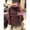 Women Downs Aritzia Super Puff Long Hooded Solid Color Glossy Goose Down Jacket