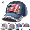 Party Hats American Flag Retro Cowboy Hat Fashion Designer Diamond Patted Peaked Cap justerbar utomhusresor Sun Drop Delivery Ho Dhsoy