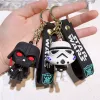 Cute Anime Keychain Charm Key Ring Fob Pendant Lovely American Girl Stormtrooper Doll Couple Students Personalized Creative Valentine's Day Gift A8 UPS