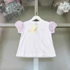 Set di abiti migliori per ragazze estate adorabili percorsi per bambini dimensioni 90-160 t-shirt in pizzo ricamato di alta qualità e gonna rosa 24feb20