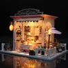Architecture / DIY House 3d Shop Puzzle Assembly Model Doll Mini House DIY Small Kit Making Room Toys Home Bedroom Decoration