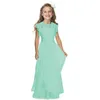 Girl's Dresses Cross border childrens clothing wedding dresses girl lace performances birthday chiffon flower from Europe and the United States d240515