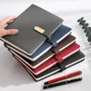 Memo Notepad Notebook Vertical Grain PU Leather Cover Agenda Book Magnetic Buckle Business Journal 100 Sheets Paper A5/B5 Size