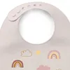 Śliniaki beklonki tkaniny w stylu dziecka drukowane hydroofowe miękkie silikonowe karmienie dziecko słodki wzór dla dzieci chłopiec regulowany dzieci bibl2405
