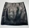 FI Casual Pu Leather Dres Spring Summer Shorts Sexiga korta kjolar Kvinnor Elegant e-stycke Set Female Women's Sexy Club Party kjol Kvinna S9RK#