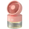 2024SS Water Cooling Fan USB Mini Liten Fan Desktop Fan Turbo Foldbar Cold Air Firidifier Spray Fan