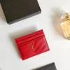 Cassandre Luxe Designer Wallet Wallet Designer Woman Coin Pouch Creditcardhouders portemonnee Hoge kwaliteit Lederen brief Kleine Flap Bag Lady Luxurys Rood