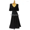 Stage Wear Ruffle Edge Modern Practice National Standard Dance Swing Dress Social Suit Can Be Customized In Large Sizes Drop Deliver Dhdyv