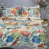 Couvertures à double couche florale 80% lin 20% coton coton pour lit de lit de la couverture sieste de couvre-air confort doux