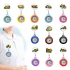 Inne dekoracje domowe Exkawator 12 zegarki klipsy pielęgniarki kwarc zegarek broszka z chowanego cyfrowego zegara dar
