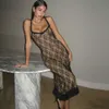 Heta säljer nya sexiga spetsdetaljer med en båge på bröstet, Royal Style, Medium Style Suspender Dress for Women F51556