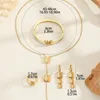 Bijoux de chaîne d'os de serpent en or 18 carats Ensemble de bijoux en or Boucles d'oreilles Boucons d'oreilles en or