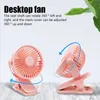 2024SS Portable Mini Hand Clip Fan USB Laddning Tyst skrivbord Electric Fan Högkvalitativ Student Dormitory Small Cooling Ventilador Fans