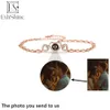 Bracciale PO personalizzato ETHSHINE 925 Sterling Sterling Personalized Proiect Bracciale Womens Day Day Day Gift240429