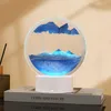 Table Lamps LED Modern Creative Quicksand Painting Luminous 3D Desktop Three-dimensional Decompression Hourglass Painting LivingRoom lamp