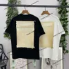 Summer Off Brand Men's T-shirt Novo pescoço de algodão sofisticado de algodão de manga curta feminina Design de moda traseira camisa de pólo de luxo 90% de fábrica vendas a quente