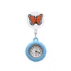 Pocket Watches Colored Butterfly 28 Clip Analog Quartz Hanging Lapel For Women Sile Nurse Watch With Second Hand On Easy To Read Allig Otrvu