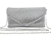 Amazon grenzüberschreitende europäische und amerikanische einfache handgefertigte Casual Envelope-Tasche Aluminium Kette Silber Hochqualität täglich Mobiltelefontasche