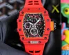 RM Racing Wrist Watch Super Mechanical Chronograph Wrist Watches RM50-03 Advanced Mens Devil Trend Big Dial Technology Designer Couleurs