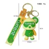 Cute Anime Keychain Charm Netflix Colorblocked Lightning Bear Key Ring Doll Couple Students Personalized Creative Valentine's Day Gift UPS