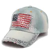 Party Hats American Flag Retro Cowboy Hat Fashion Designer Diamond Patted Peaked Cap justerbar utomhusresor Sun Drop Delivery Ho Dhsoy