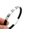 Strand High Performance At Low Cost Fashion Men's Stainless Steel Rubber Adjustable Bracelet