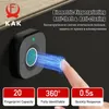 Kak Biometric Fingerprint Lockブラックキーレスキャビネットロックスマート引き出しロックアンチテフトドアロック長いスタンバイタイムドアハードワール240507