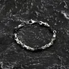 Link Bracelets Mprainbow Punk Byzantine For Men Boys Black Silver Color Stainless Steel Chain Wristband Handmade Jewelry