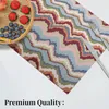 Table Mats 1 Piece Of Colorful Wood Grain Meal Mat Heat-resistant And Easy To Clean Modern Outdoor Kitchen Dining
