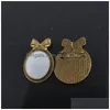 Pins, Brooches Sublimation Blank Pins Fashion Bow Ancient Sier Pin Brooch Transfer Printing Consumables New Arrival Drop Delivery Jew Dhxcs