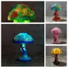 Table Lamps Creative Stained Plant Series Table Lamps Resin Colorful Bedroom Bedside Flower Mushroom Retro Table Night Lamp Atmosphere Light