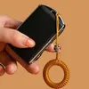 Mobiele telefoon riem vintage lanyard stof gevlochten pols hangende nekkast