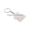 Keychains colhedas sublimação vermelho coração estilo anel key impressão em branco consumíveis personalizados entrega de moda acessória de moda dhlpn