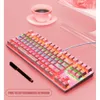 K550 USB 2.0 Backlit RGB LED Professional 87 toetsen Real Mechanical Keyboard CE Certified volledige Engelse verpakking DDMY3C