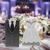 Gift Wrap Wedding Box Chocolate Favor Pappersformad container Treat Decoration Party Gifts Bridal Case Tuxedo Shower