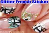 Nieuwe aankomst gemengd Korea Design 3D Glitter Franse sticker Nail Art Sticker Sparkle Tip Tips Wraps Decoratie UV Acryl High Qua7796925
