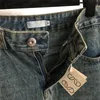 Kvinnors designer jeans byxor tillbaka broderad brev denim byxa hög midja rak benbyxor för kvinnor