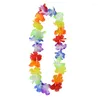 Decorazione per feste 5/10 pezzi Garland Garland Artificiale Silk Flower Necklace Luau Aloha Summer Tropical Beach Wedding