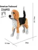 Małe bloki Model psa Foxhound mini cegły budowanie zwierząt zabawki dla dorosłych prezent urodzinowy Brinquedos edukacyjny prezent2689687