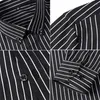 Casual shirts voor heren gestreepte elastische zakelijke zakelijke slanke formele slijtage knappe lange mouwen shirt modieuze klassieke basis anti-defense