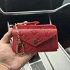 2024 Kvinnors äkta lädermynt Purse Kreditkortshållare Small Flap Bag Classic Black