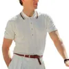 Vêtements masculins 2024 Été nouveau produit Polo pour hommes Polo Casual à manches courtes à manches verticales T-shirt Slim Fit M515 40