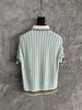 Hoogwaardige luxe heren Polo shirt modestreep ontwerp katoenmateriaal halve ritssluiting met korte mouwen t -shirt highd merkontwerper poloshirt