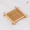 Tea Trays 1pc 7x7cm/12x12cm Heat Insulation Saucer Bamboo Cup Mat Kitchen Accessories Placemat Holder Dish Pot Pads